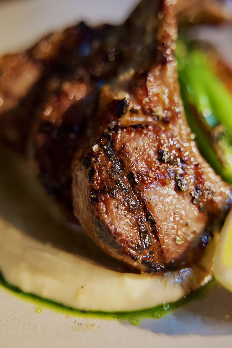 Chargrilled lamb cutlets at OPA Echuca